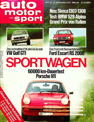 Deckblatt Auto Motor und Sport (20/1975)